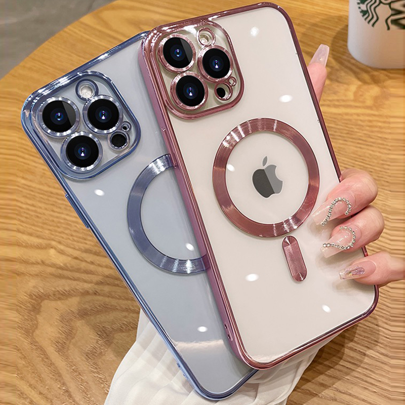 Case Chrome Transparent Magnetic Case For Magsafe