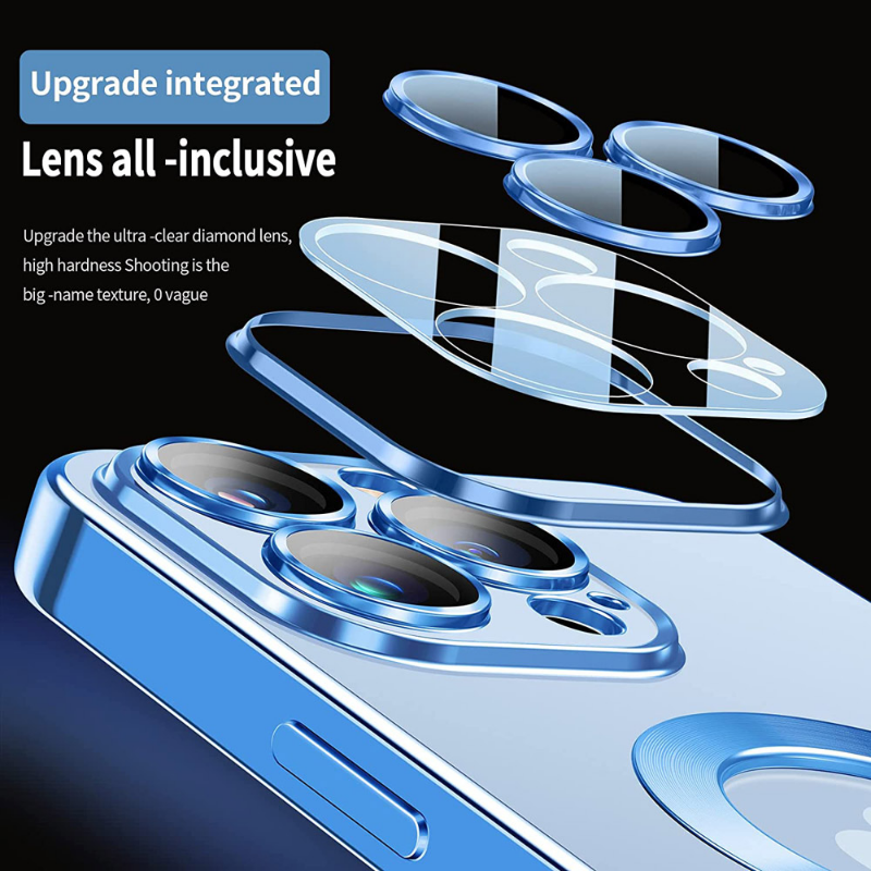Case Chrome Transparent Magnetic Case For Magsafe