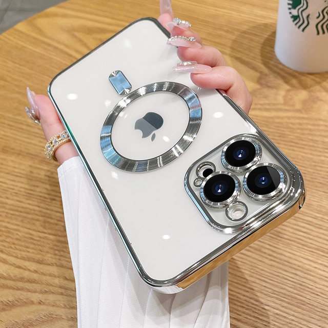 Case Chrome Transparent Magnetic Case For Magsafe